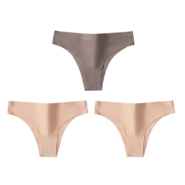 Kinky Cloth Set 4 / M / 3pcs 3PCS/Set Ice Silk Thong Panties