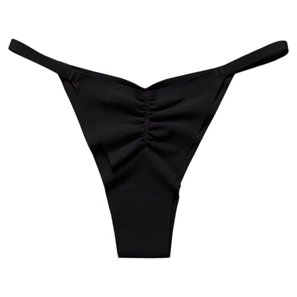 Kinky Cloth Black / S 3PCS/Set Ruched Ice Silk Panties