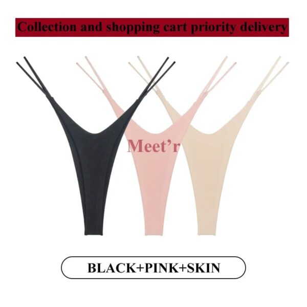 Kinky Cloth image color 7 / S / 3pcs 3PCS/Set Thin G String Thongs