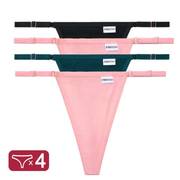 Kinky Cloth Set 12 / M / CHINA | Set 4PCS/Set G-String Cotton Panties