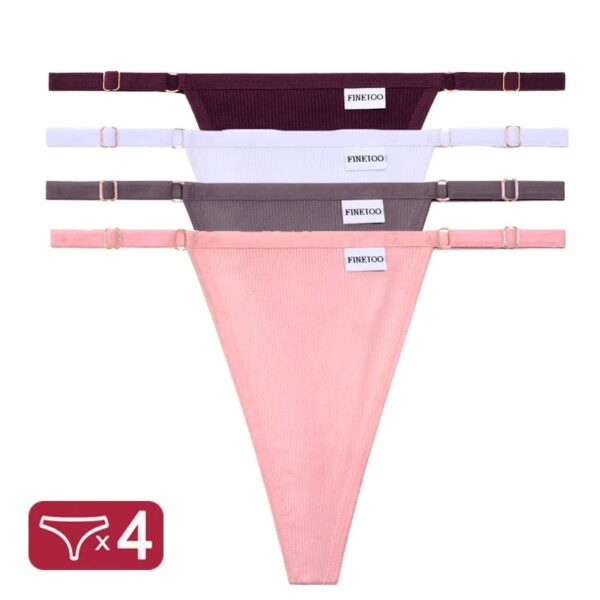 Kinky Cloth Set 20 / M / CHINA | Set 4PCS/Set G-String Cotton Panties