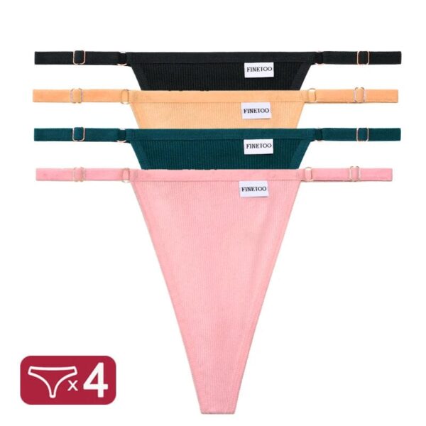 Kinky Cloth Set 6 / M / Set 4PCS/Set G-String Cotton Panties