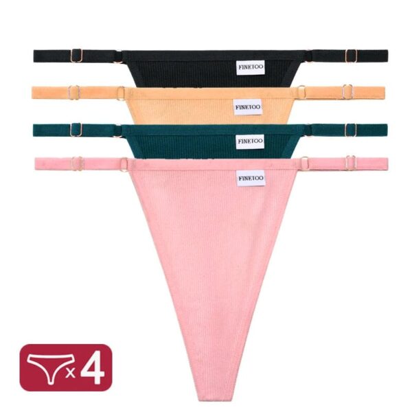 Kinky Cloth Set 9 / S / Set 4PCS/Set G-String Cotton Panties