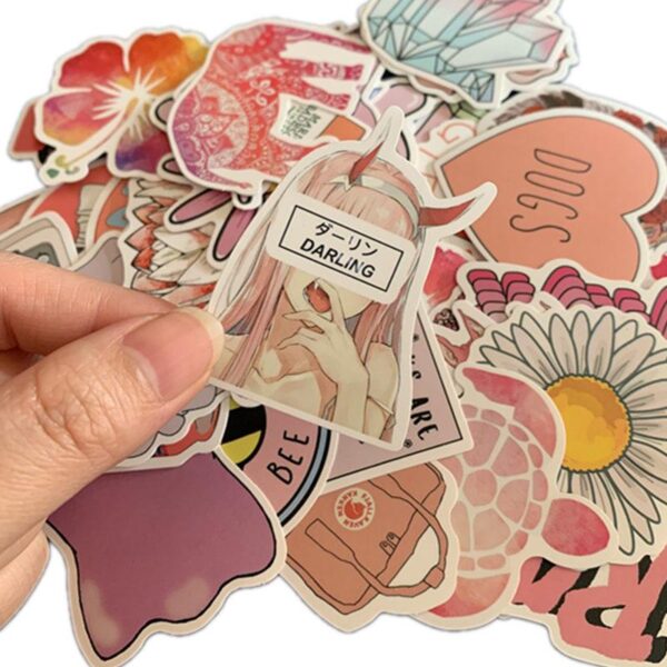 Kinky Cloth 200003295 50pcs Cartoon Moto Stickers For Laptop