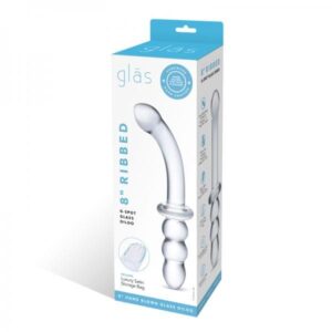 Electric Eel Inc Dildos 8in  Ribbed G-spot Glass Dildo