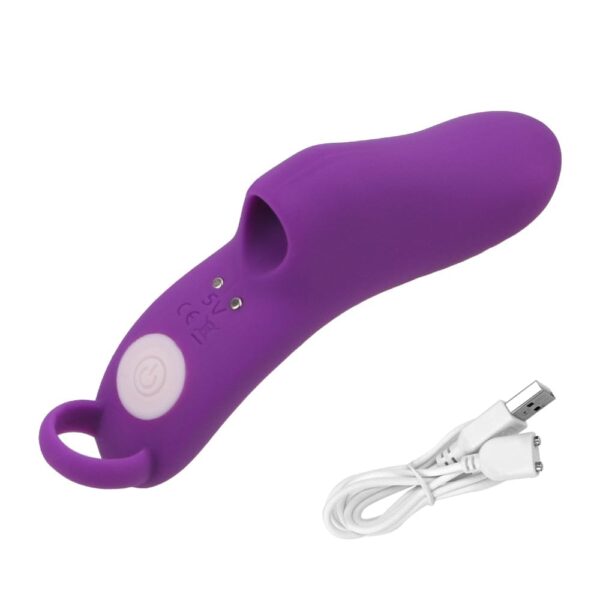 Kinky Cloth Purple 9 Frequency Wireless Finger Vibrator