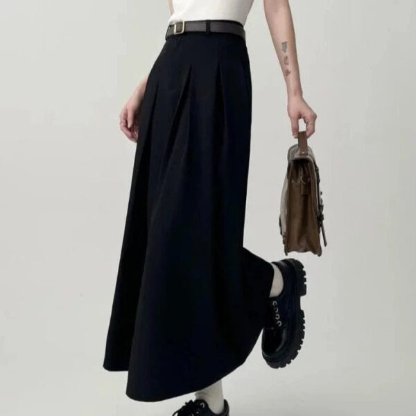 Kinky Cloth A-line Long Pleated Skirt