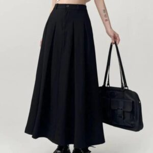 Kinky Cloth A-line Long Pleated Skirt