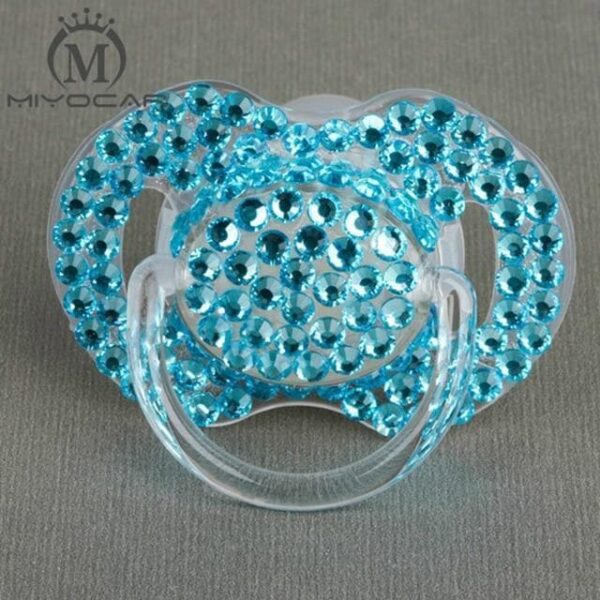 Kinky Cloth blue 6 to 18M ABDL Rhinestone Adult Pacifier Binkie