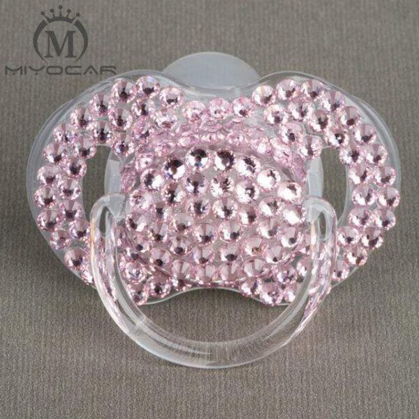 Kinky Cloth pink 6 to 18M ABDL Rhinestone Adult Pacifier Binkie