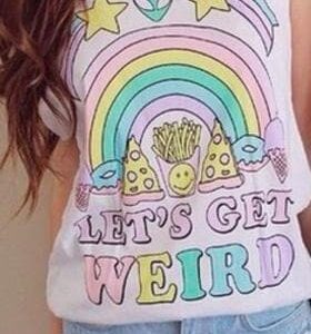 Kinky Cloth top S Alien Let's Get Weird Top