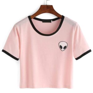 Kinky Cloth top S / Pink Alien Ringer Top