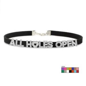 Kinky Cloth All Holes Open Custom Letters Choker