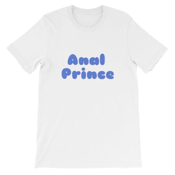 Kinky Cloth Top Crop Top - S / White/ Black Font Anal Prince Top