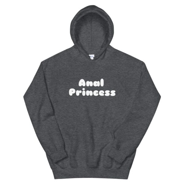 Kinky Cloth Dark Heather / S Anal Princess White Hoodie