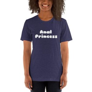 Kinky Cloth Heather Midnight Navy / XS Anal Princess White T-Shirt