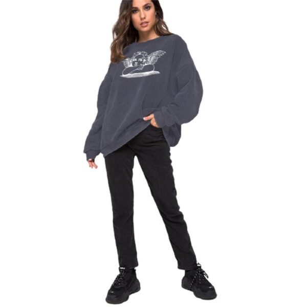 Kinky Cloth 200000348 Angel Print Oversized Sweatshirts