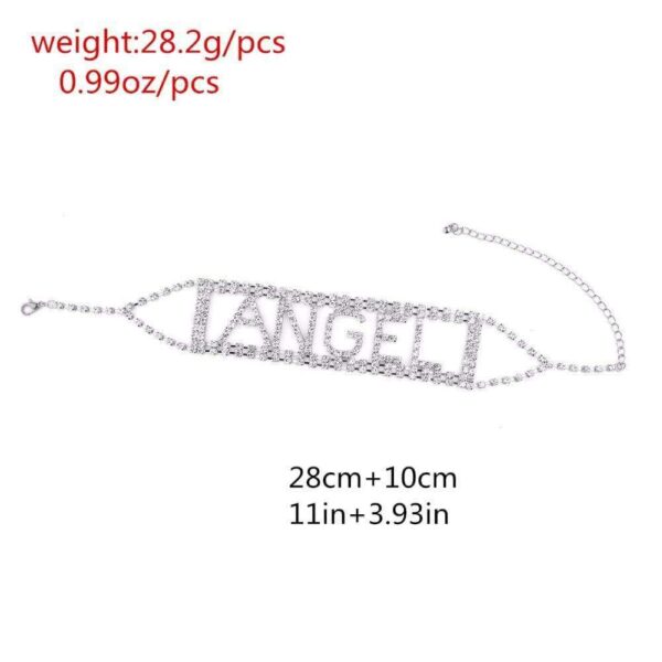 Kinky Cloth Angel Rhinestone Choker