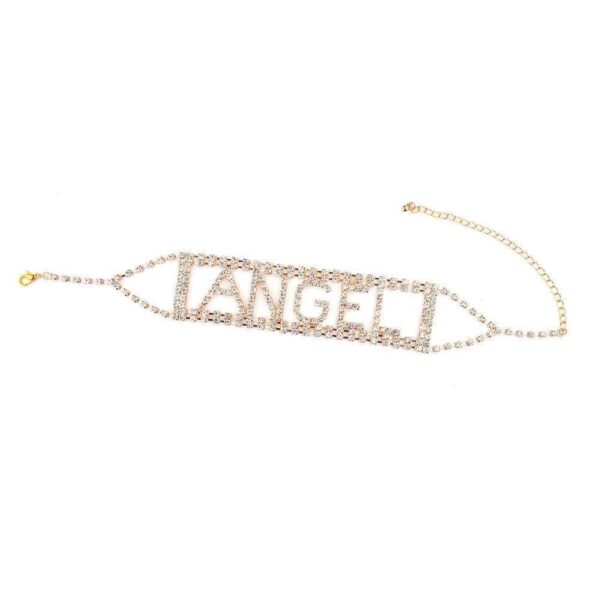 Kinky Cloth Angel Rhinestone Choker