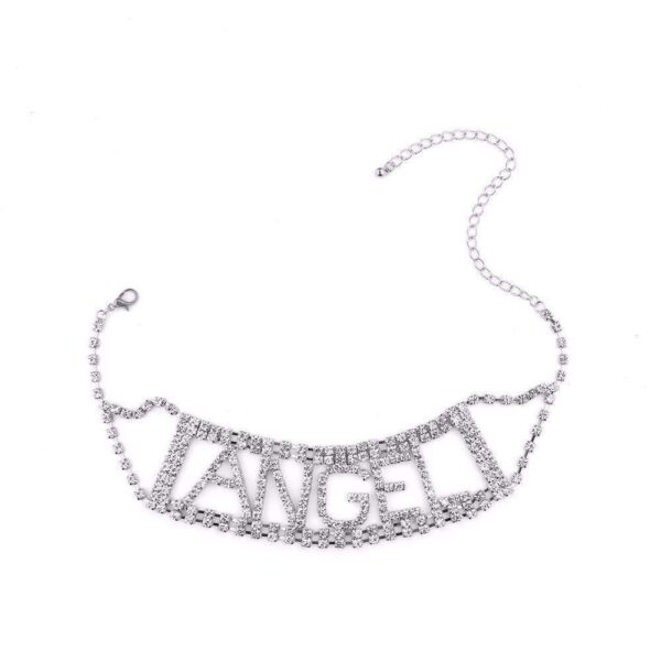 Kinky Cloth Angel Rhinestone Choker