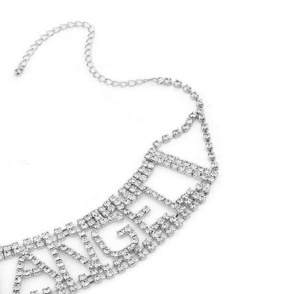 Kinky Cloth Angel Rhinestone Choker