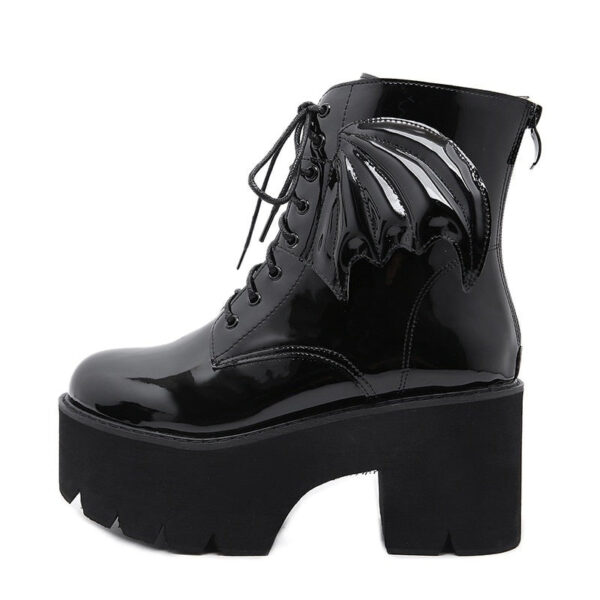 Kinky Cloth Angel Wings Ankle Boots