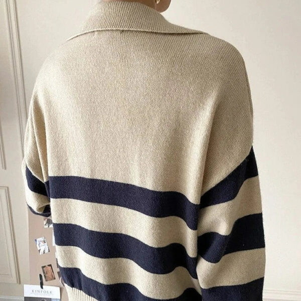 Kinky Cloth Apricot Stripe Knit Sweater