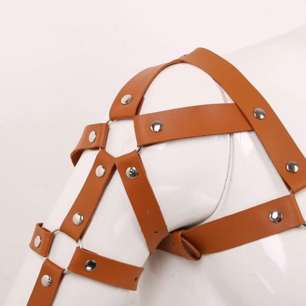 Kinky Cloth 200003585 Arms Caged Chest Harness with O Rings