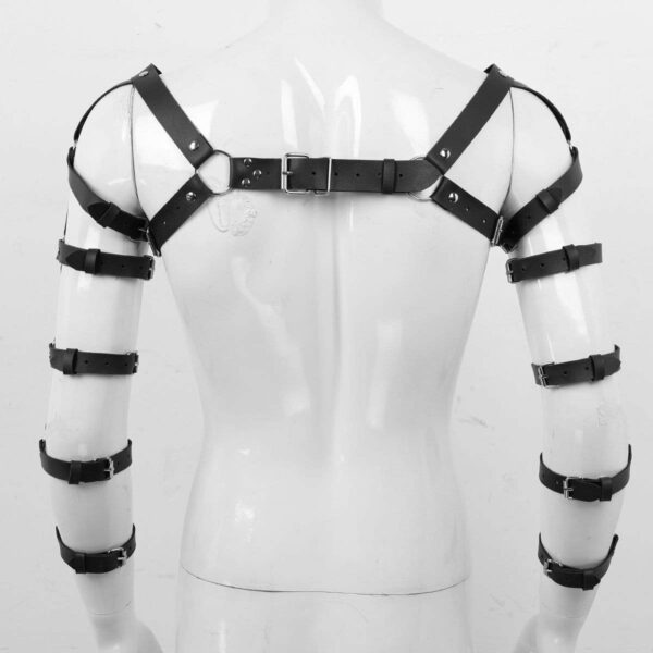 Kinky Cloth 200003585 Arms Caged Chest Harness with O Rings