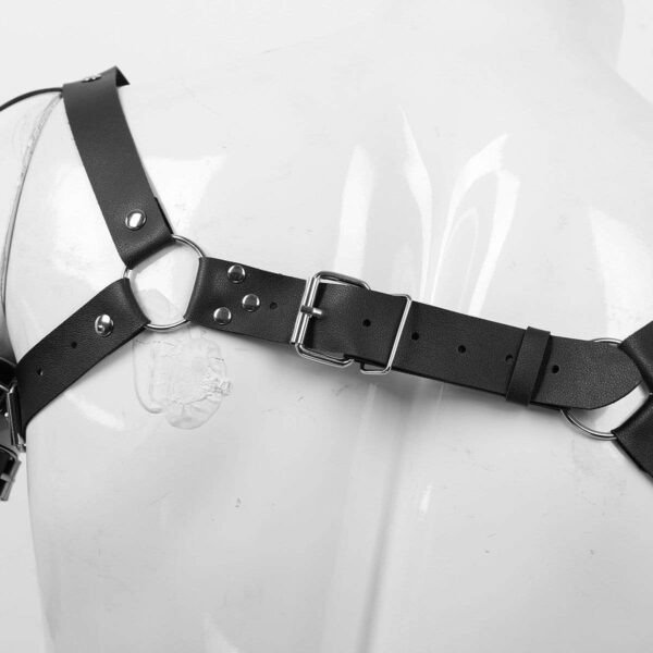 Kinky Cloth 200003585 Arms Caged Chest Harness with O Rings