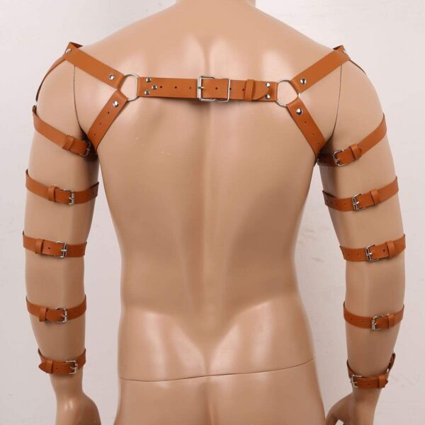 Kinky Cloth 200003585 Arms Caged Chest Harness with O Rings