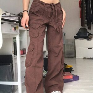 Kinky Cloth Auburn / S Baggy Cargo Wide Pants