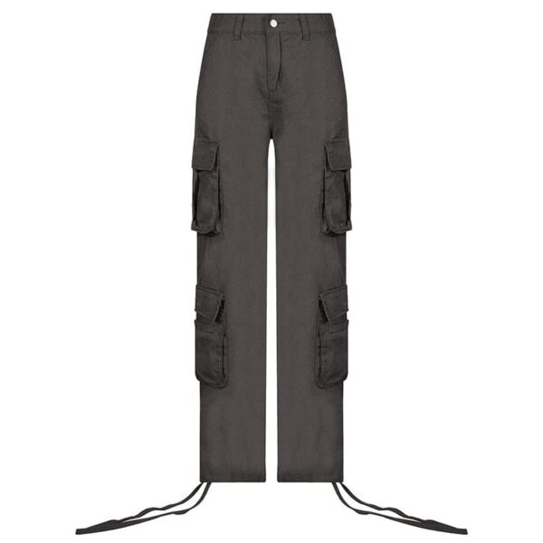 Kinky Cloth Gray / S Baggy Straight Leg Cargo Pants