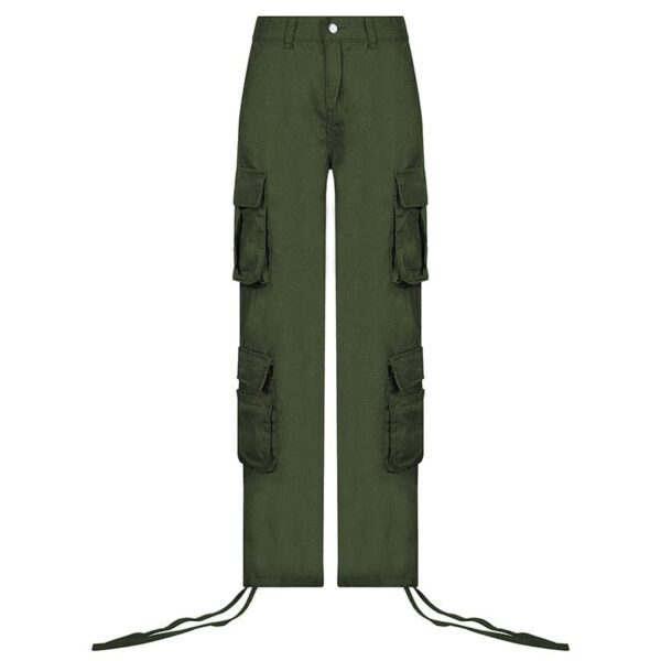 Kinky Cloth Green / S Baggy Straight Leg Cargo Pants