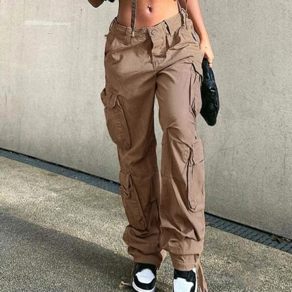 Kinky Cloth Baggy Straight Leg Cargo Pants