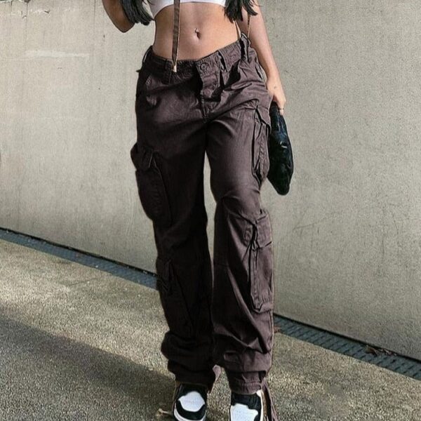 Kinky Cloth Baggy Straight Leg Cargo Pants