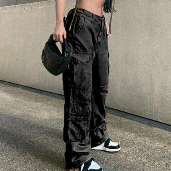 Kinky Cloth Baggy Straight Leg Cargo Pants