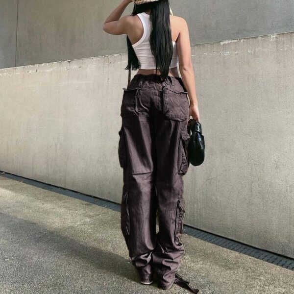 Kinky Cloth Baggy Straight Leg Cargo Pants