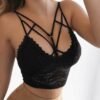 Kinky Cloth Black / S Bandage Lace Push-Up Bralette