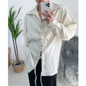 Kinky Cloth Apricot / M Bandage Loose Fit Blouse