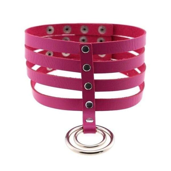 Kinky Cloth Necklace rose Banded Belt Collar