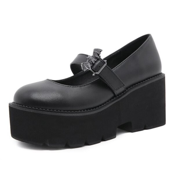 Kinky Cloth Black / 35 Bat Buckled Mary Janes