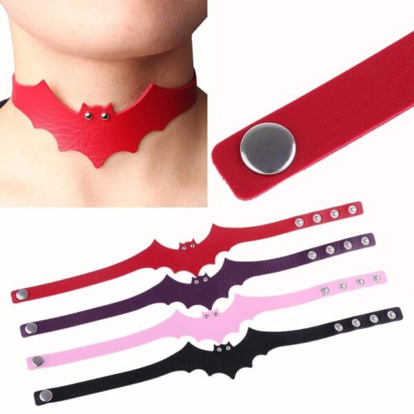 Kinky Cloth necklace Black Bat Choker Necklace