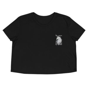 Kinky Cloth Black / S Be A Unicorn In A Field of Horses Embroidered Crop Top