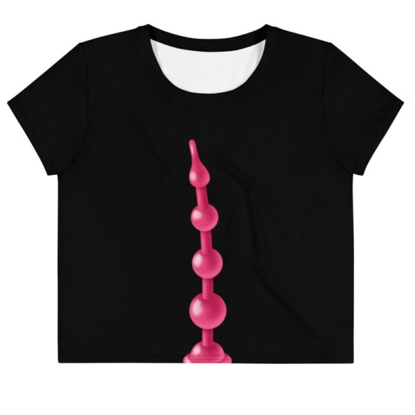 Kinky Cloth XS Beads Anal Plug Pink Crop Top Tee