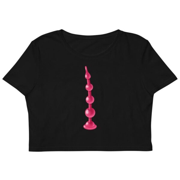 Kinky Cloth XS Beads Anal Plug Pink Organic Crop Top