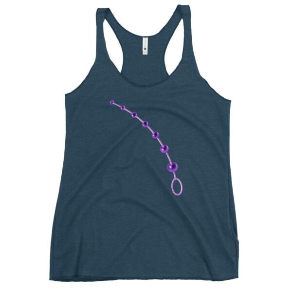 Kinky Cloth Indigo / XS Beads Anal Plug Tank Top