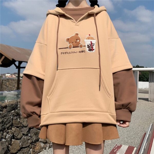 Kinky Cloth Bear Pullover Hoodies