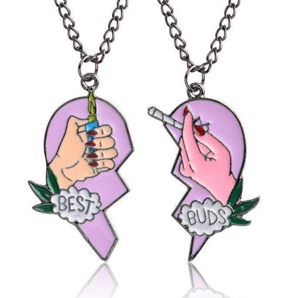 Kinky Cloth Necklace Best Buds Stoner Friendship Necklace Set