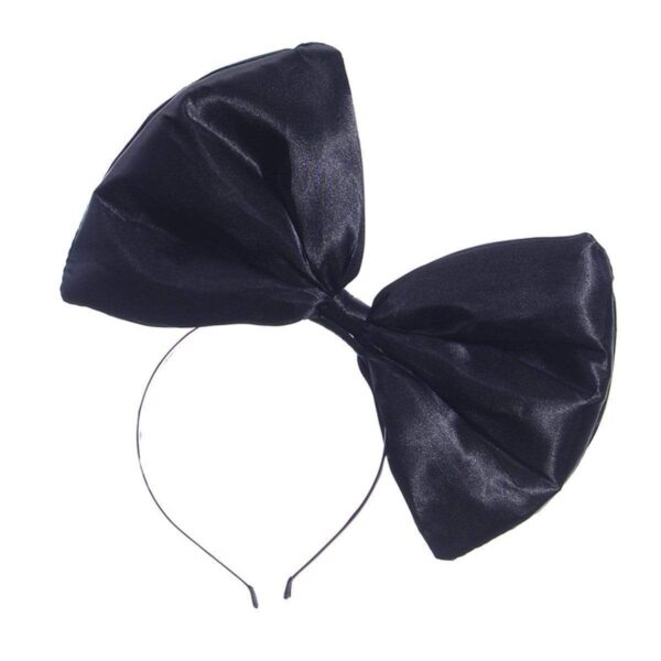 Kinky Cloth Black Big Bow Headband